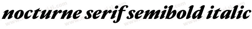 nocturne serif semibold italic字体转换